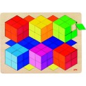 Puzzle óptico 3D de madera Arcoíris