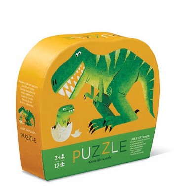 Mini puzle del dinosaurio y su cría de 12 piezas