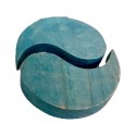 Símbolo Ying Yang de madera azul
