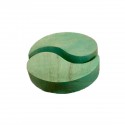 Símbolo Ying Yang de madera verde