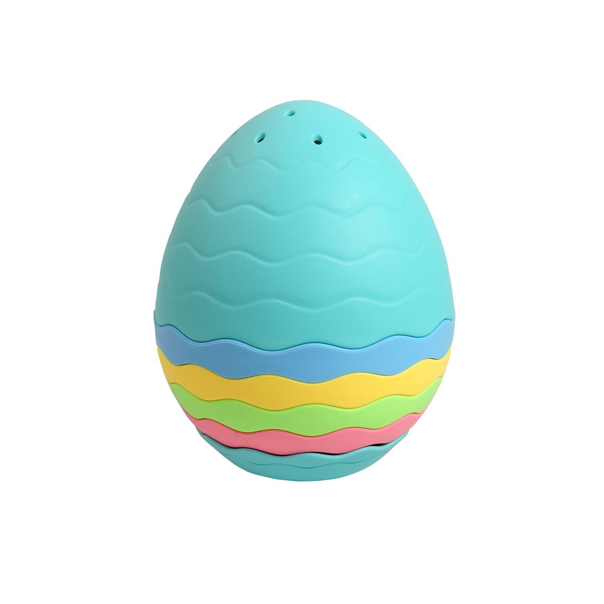 Huevo con diseño de lunares, suave para huevos cocidos, juego de 2 (azul)