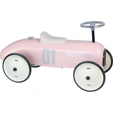 Correpasillos coche vintage rosa claro
