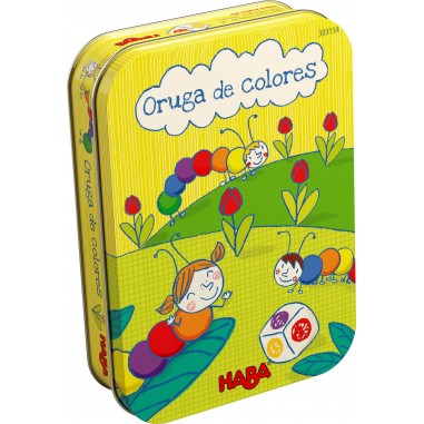 Juego de mesa: Oruga de colores (versión mini lata)