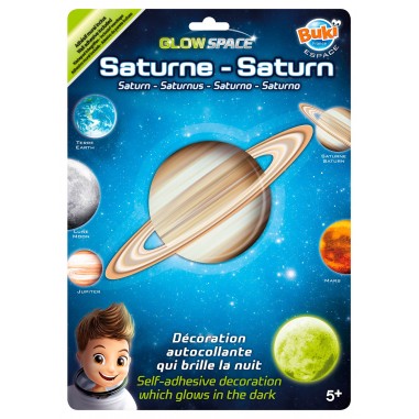 Adhesivo fluorescente de Saturno