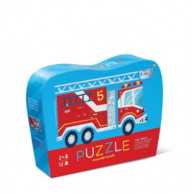 Mini puzle del camión de bomberos de 12 piezas