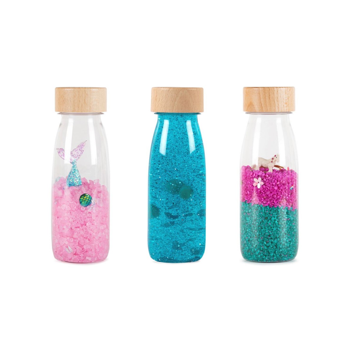 Pack de 3 Botellas Sensoriales Twilight de Petit Boum en MiniKidz