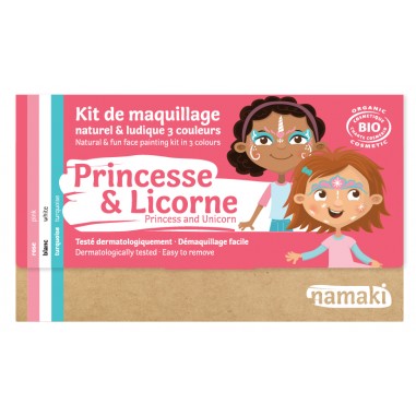 Kit de maquillaje con 3 colores Princesa y Unicornio